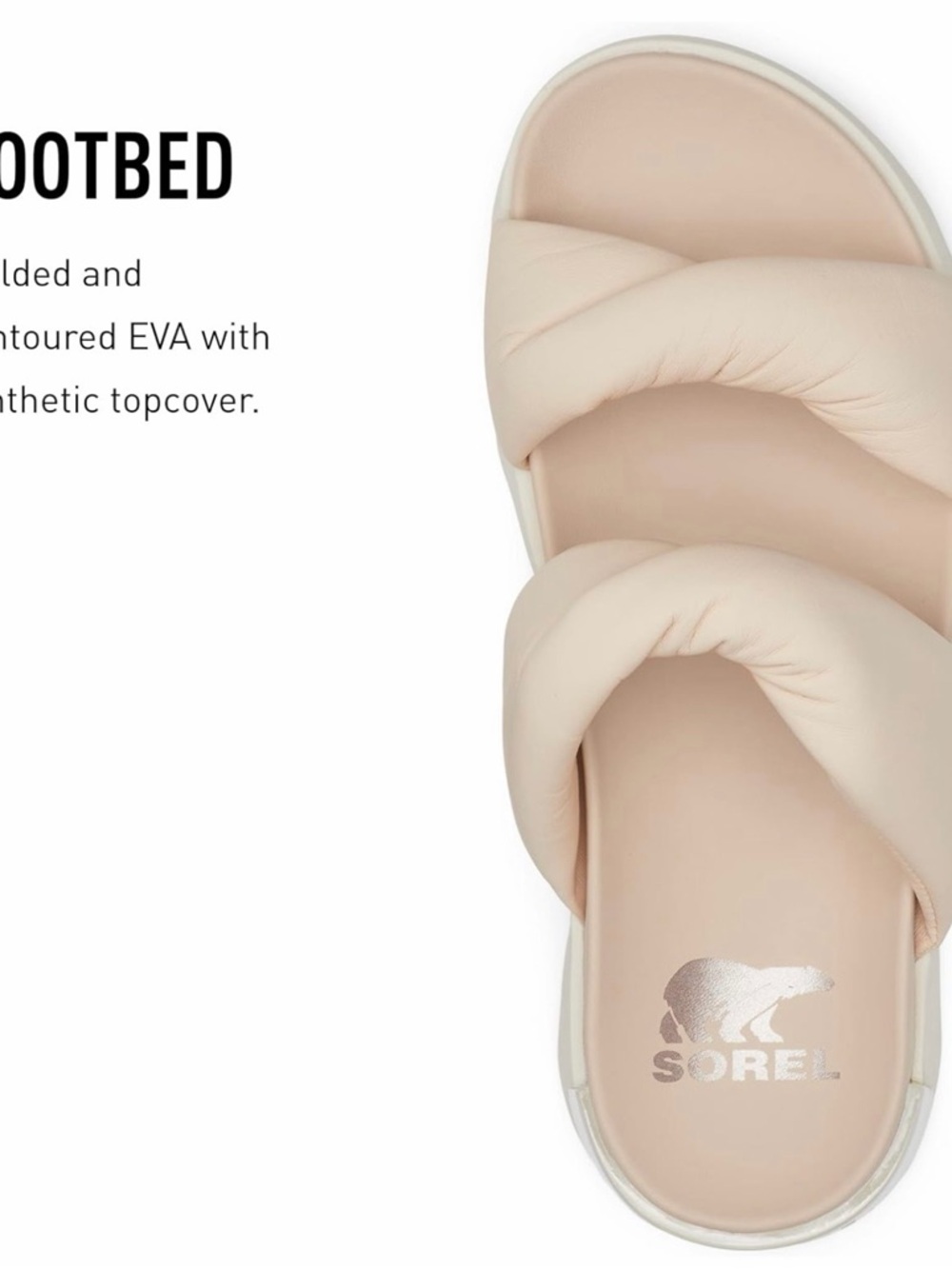 Sorel Women's Vibe twist Slide Sandal in Blush Tan